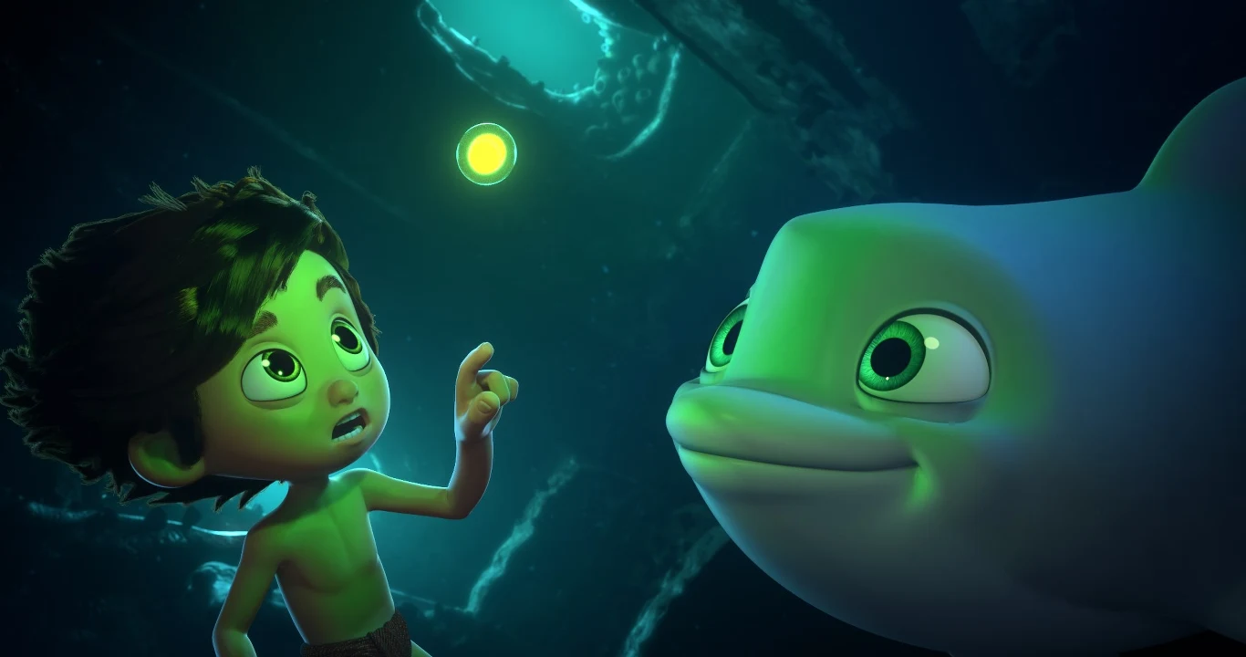 Kadr z filmu "Delfinek i ja" Kadr z filmu "Delfinek i ja"