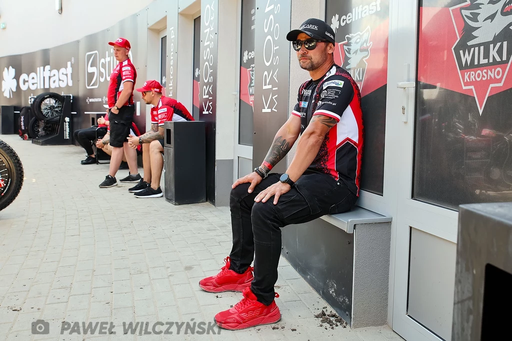 Mariusz Staszewski w przerwie w trakcie zawodów. Mariusz Staszewski w przerwie w trakcie zawodów.