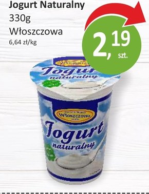 Włoszczowa Jogurt naturalny 330 g niska cena