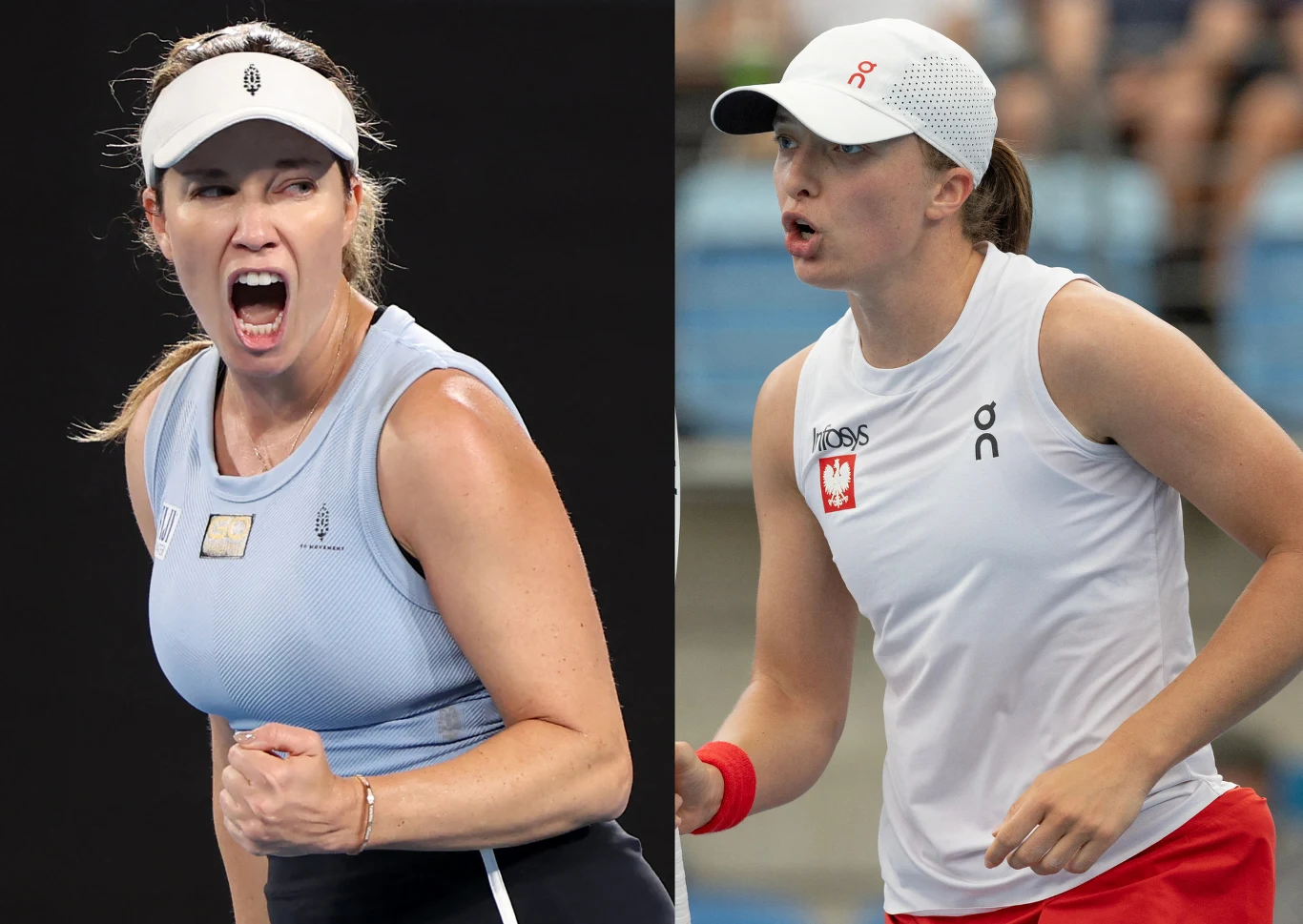 Danielle Collins i Iga Świątek