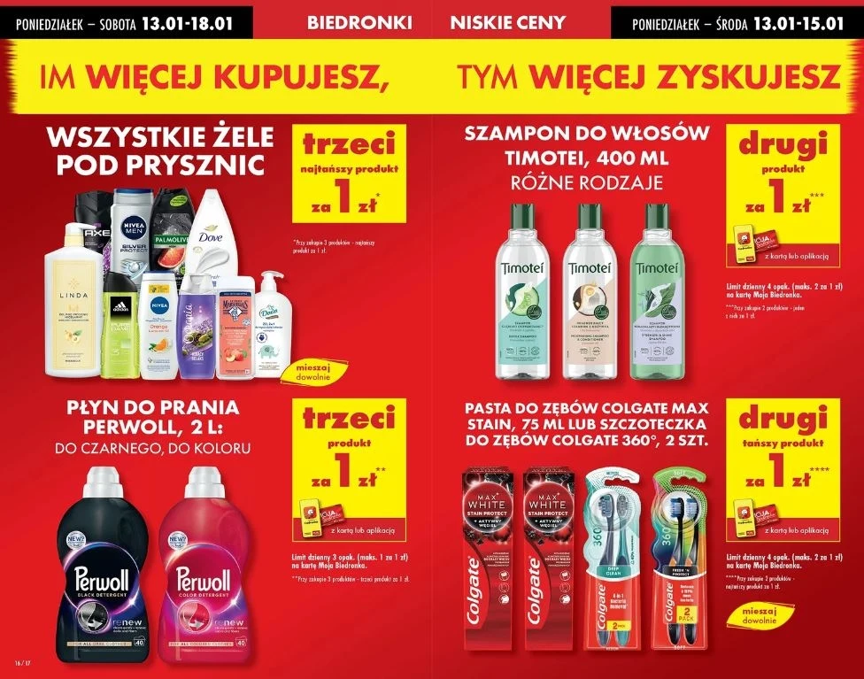 Kosmetyki i płyny do prania za 1 zł w Biedronce!
