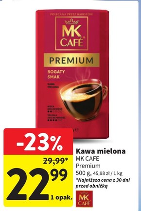 MK Café Premium Kawa palona mielona 500 g niska cena