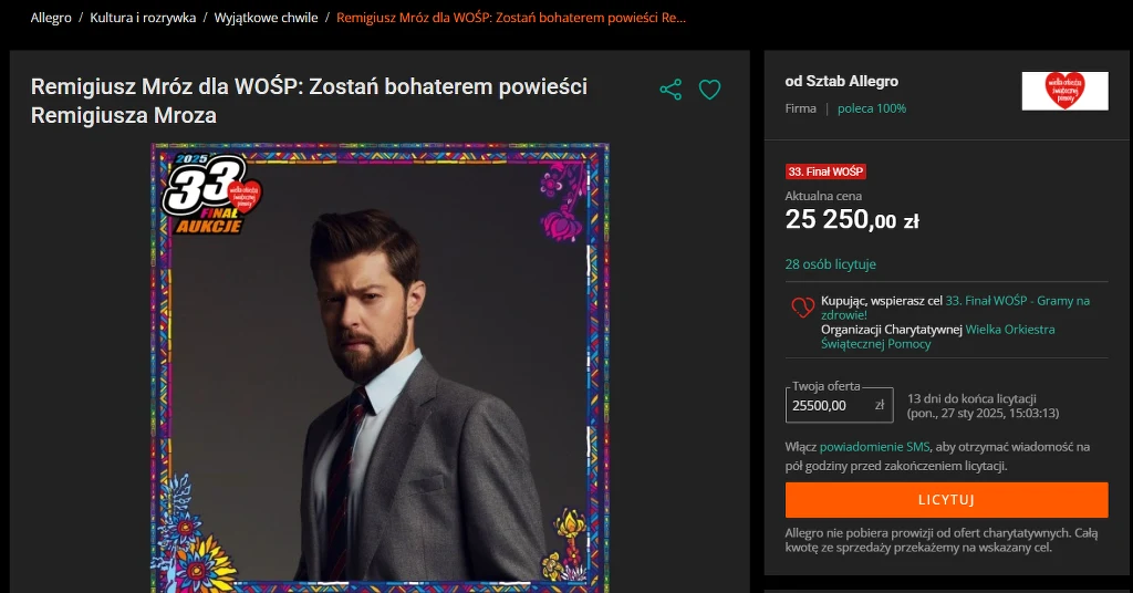 Remigiusz Mróz zaprasza do licytacji możliwości stworzenia nowej postaci w książce Remigiusz Mróz zaprasza do licytacji możliwości stworzenia nowej postaci w książce