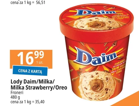 Daim Lody karmelowe z sosem karmelowym i kawałkami karmelowo-migdałowymi w czekoladzie 480 ml
