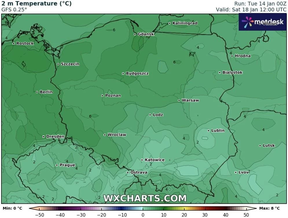 Pod koniec tygodnia będzie cieplej: do 7 st. C, a w poniedziałek miejscami będzie prawie 10 stopni Celsjusza