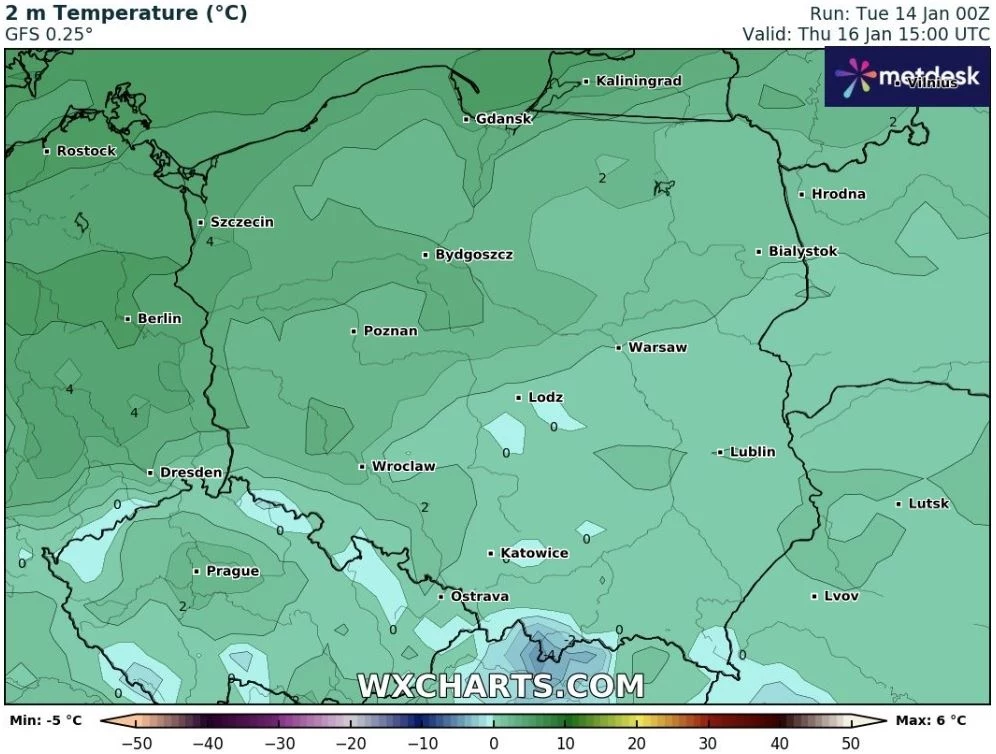 W czwartek na południowym wschodzie kraju mogą pojawić się alerty IMGW związane z marznącymi opadami powodującymi oblodzenie