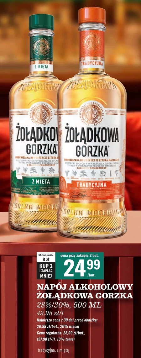 Napój alkoholowy Żołądkowa Gorzka