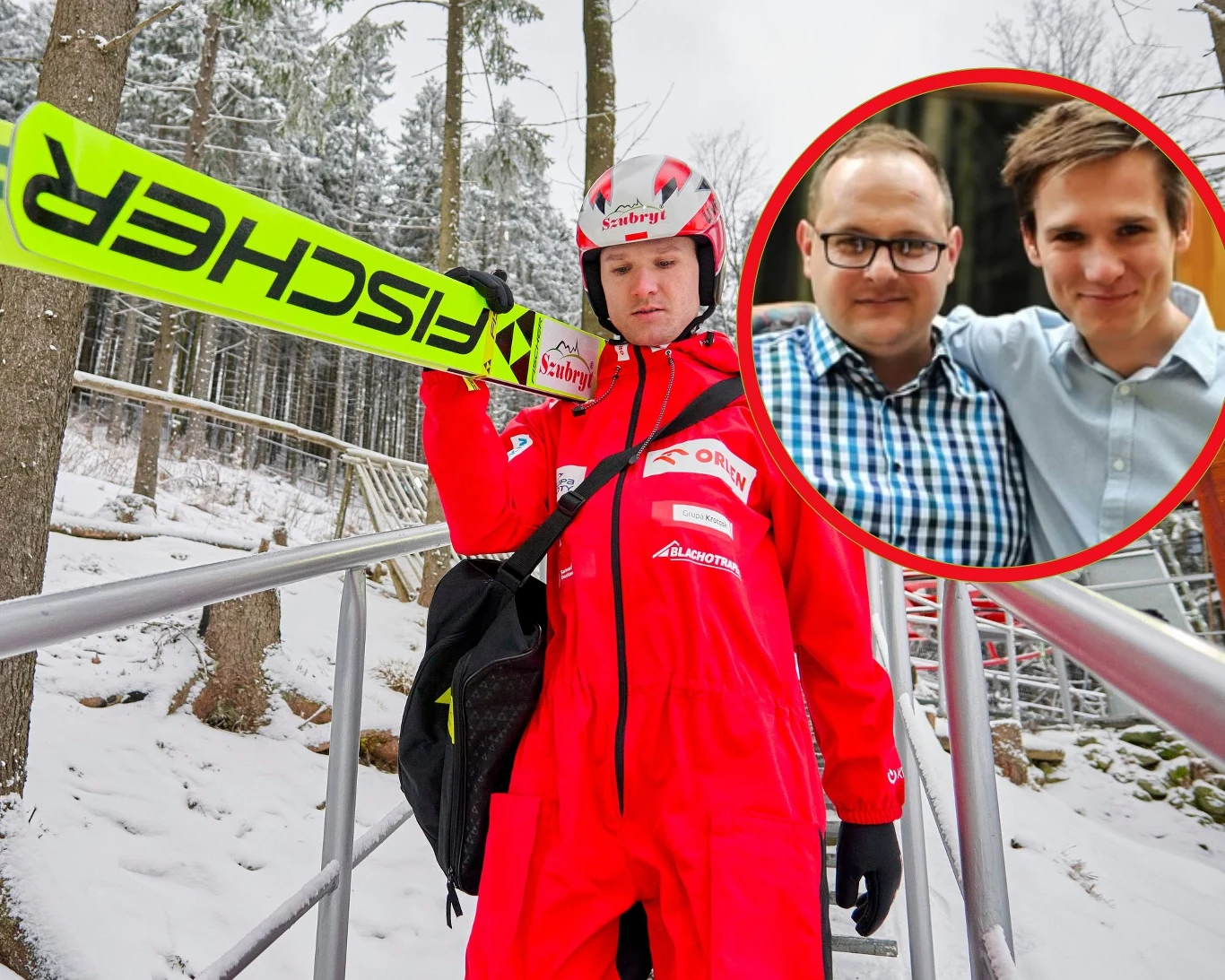 Andrzej Stękała. W ramce wraz ze swoim zmarłym partnerem Damianem