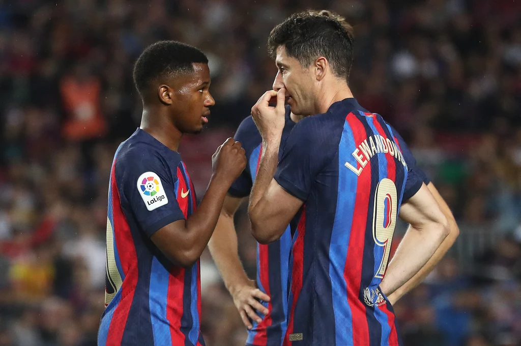 Ansu Fati i Robert Lewandowski Ansu Fati i Robert Lewandowski