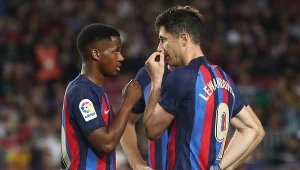 Ansu Fati i Robert Lewandowski