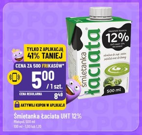 Łaciata Śmietanka 12 % 500 ml niska cena