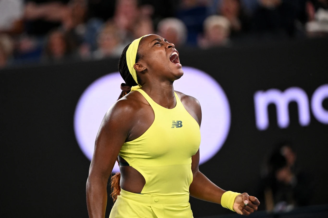 Reakcja Coco Gauff po zagraniu w meczu z Jodie Burrage
