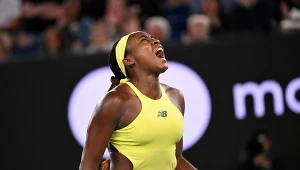 Reakcja Coco Gauff po zagraniu w meczu z Jodie Burrage