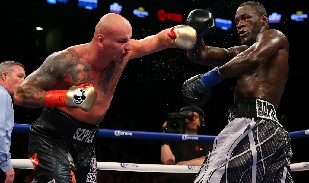 Artur Szpilka tu podczas pamiętnej walki z Deontayem Wilderem Artur Szpilka tu podczas pamiętnej walki z Deontayem Wilderem