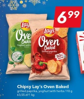 Lay's Oven Baked Pieczone formowane chipsy ziemniaczane o smaku grillowanej papryki 110 g niska cena