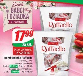 Raffaello Chrupiący wafelek z kokosem i całym migdałem w środku 230 g niska cena