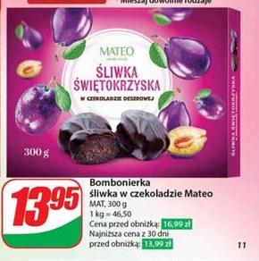 Śliwki w czekoladzie Mateo niska cena