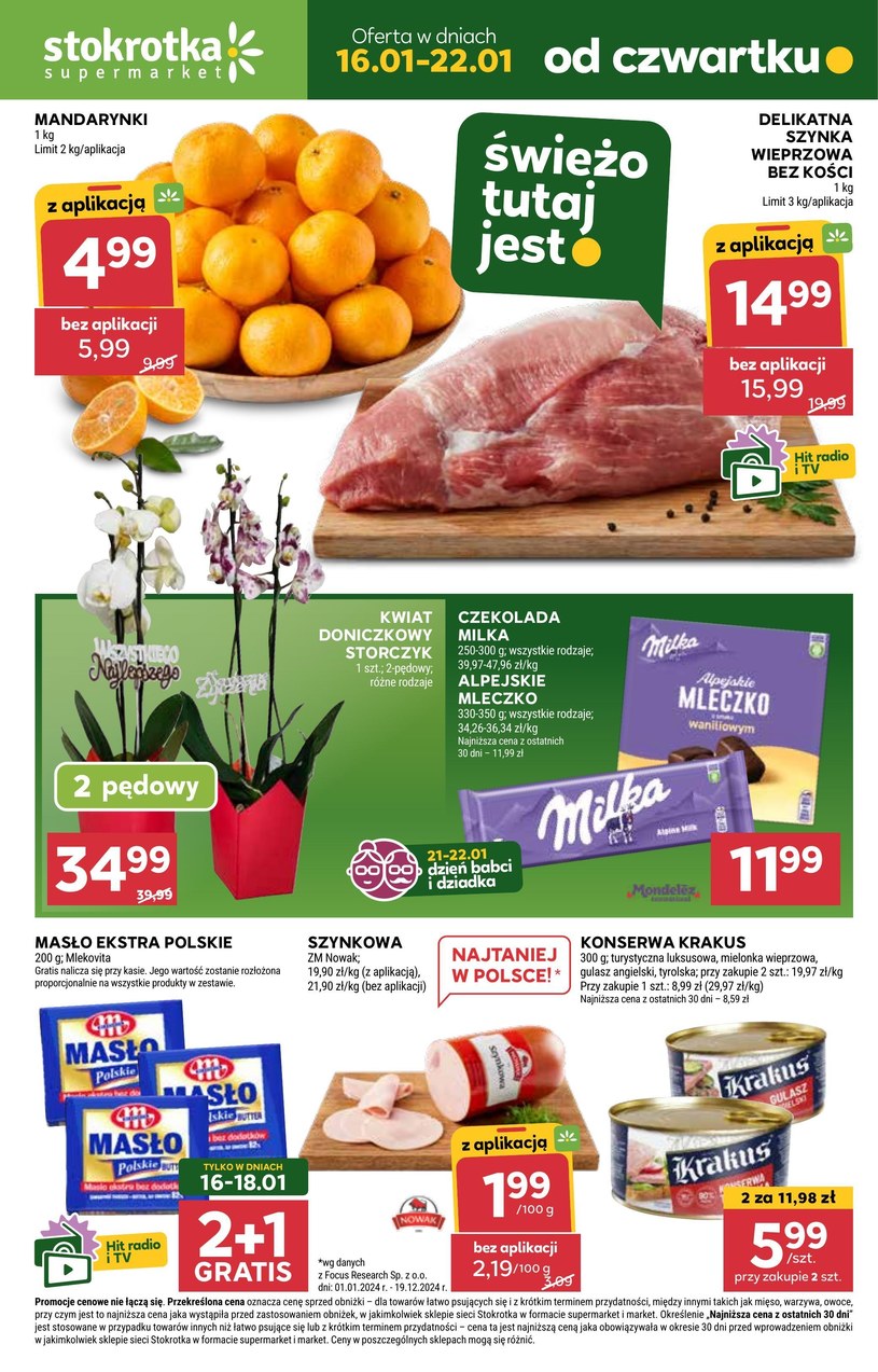 Gazetka promocyjna Stokrotka Supermarket - ważna od 16. 01. 2025 do 22. 01. 2025