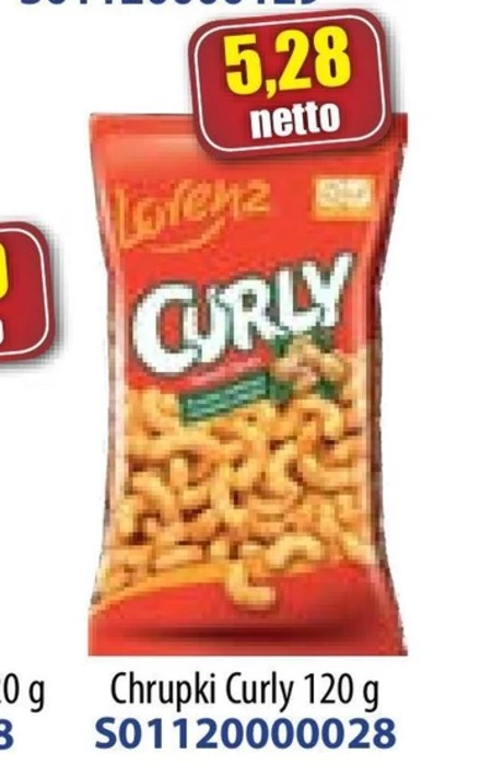 Curly Chrupki kukurydziane ze świeżo zmielonymi orzeszkami ziemnymi 120 g
