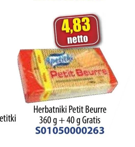JASTA SWEETS Herbatniki Petit Beurre 400 g