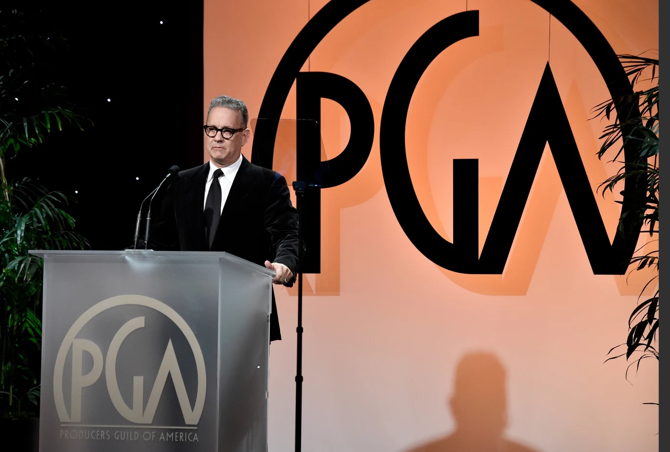 Tom Hanks podczas rozdania nagród Gildii Producentów Tom Hanks podczas rozdania nagród Gildii Producentów