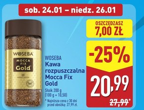 Woseba Mocca Fix Gold Kawa rozpuszczalna 200 g niska cena