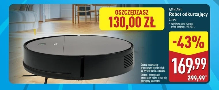 Robot odkurzając 43% taniej w Aldi! 