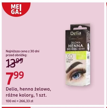 Delia Cosmetics Eyebrow Expert Żelowa henna do brwi i rzęs 3.0 ciemny brąz