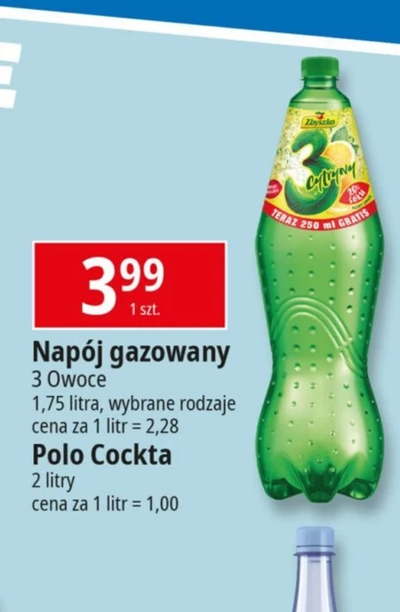 Zbyszko Napój gazowany 3 cytryny 1,75 l