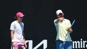 Iga Świątek i Wim Fissette