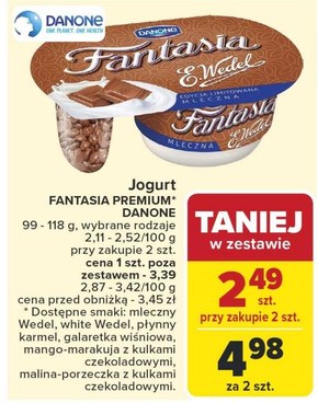 Fantasia Jogurt kremowy mleczna czekolada 104 g  niska cena