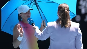 Iga Świątek na korcie w Melbourne