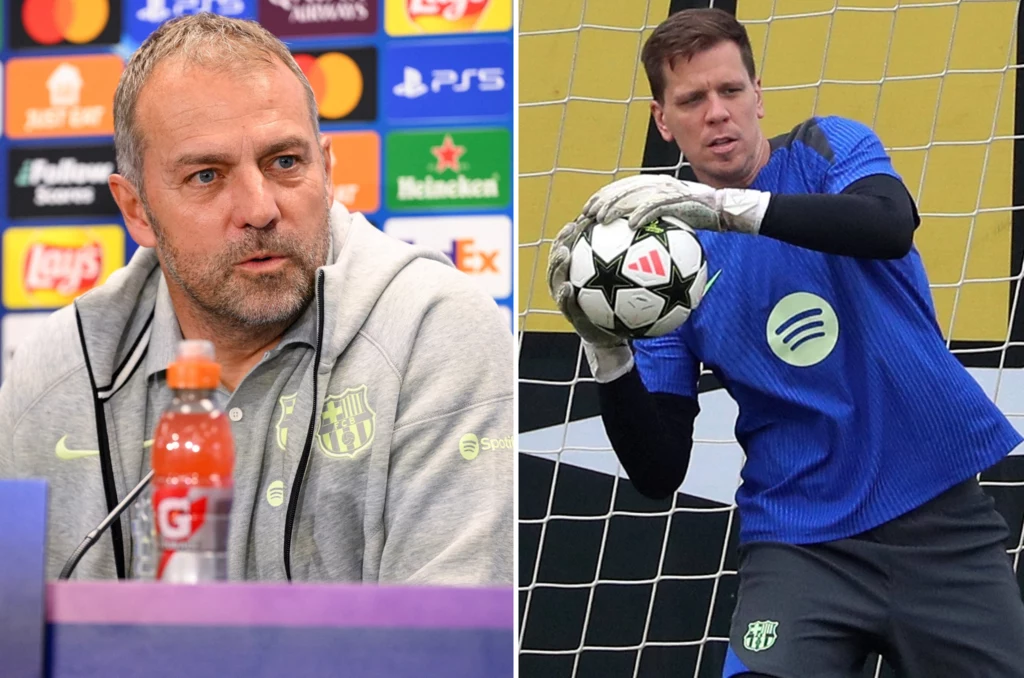 Hansi Flick i Wojciech Szczęsny Hansi Flick i Wojciech Szczęsny