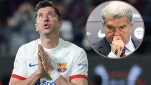 Robert Lewandowski i Joan Laporta 
