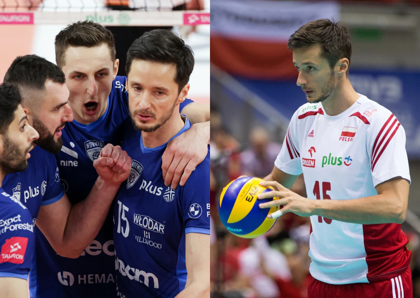 Łukasz Żygadło w Norwidzie Częstochowa (z numerem 15) i w reprezentacji Polski