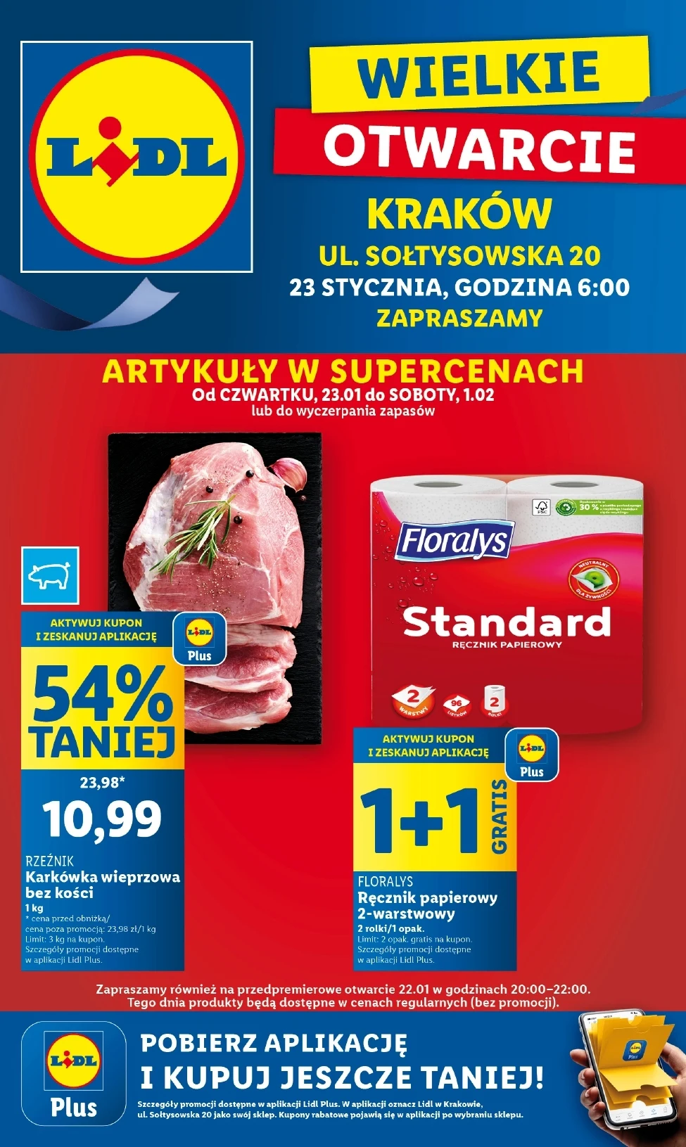 Promocje na otwarcie nowego Lidla w Krakowie! 