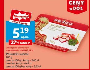 King Oscar Surimi paluszki o smaku krabowym 200 g (16 sztuk) niska cena