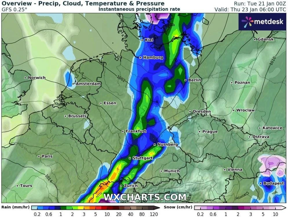 Pogoda ma uwolnić Niemcy od smogu w czwartek, kiedy to zacznie wiać i pojawi się deszcz w dużej części kraju