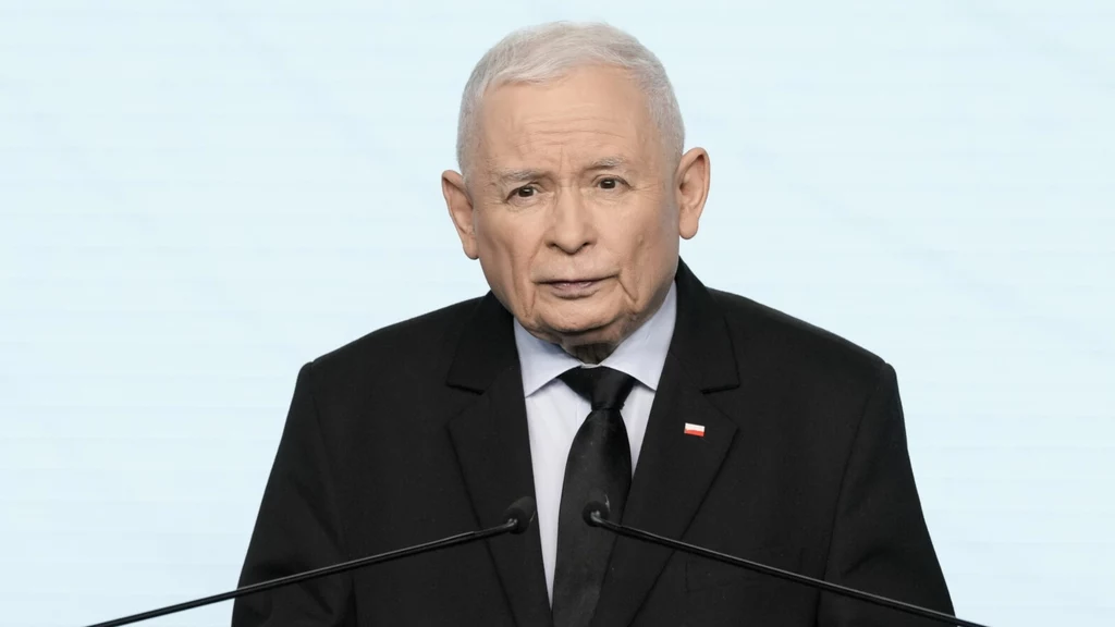 Prezes PiS Jarosław Kaczyński podczas konferencji prasowej 21 stycznia