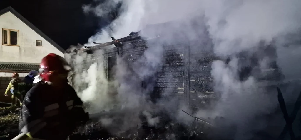 Pożar domu w miejscowości Adamów