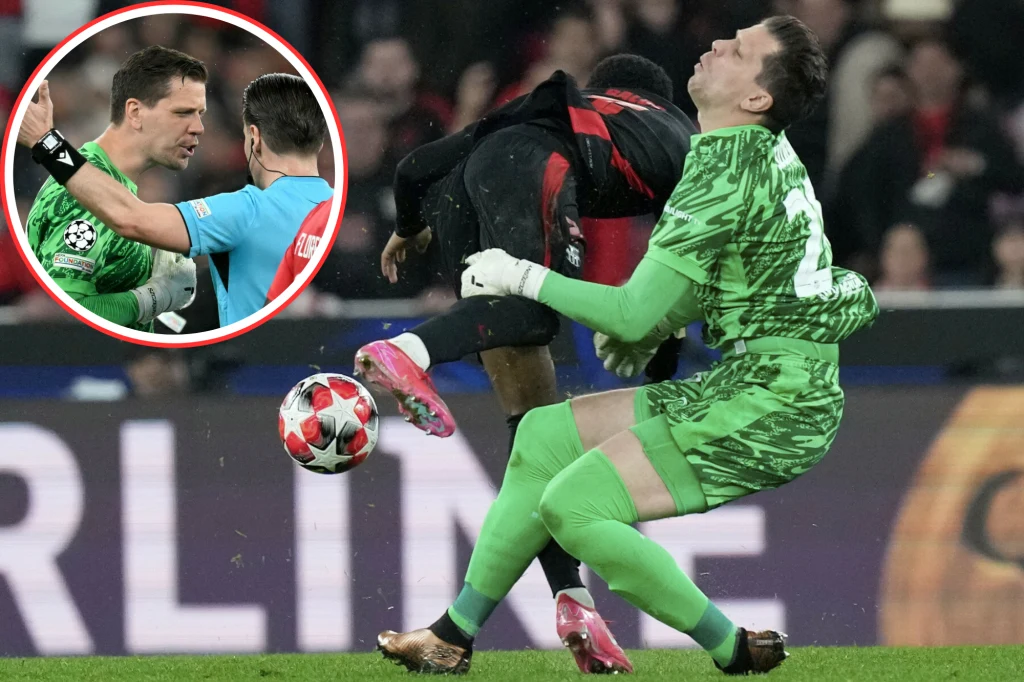 Wojciech Szczęsny podczas meczu Benfica - FC Barcelona