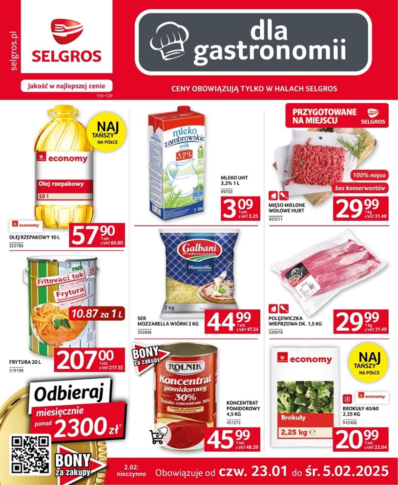 Gazetka: Najlepsze oferty dla gastronomii - Selgros Cash&Carry - strona 1