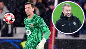 Bramkarz Wojciech Szczęsny i trener FC Barcelona Hansi Flick