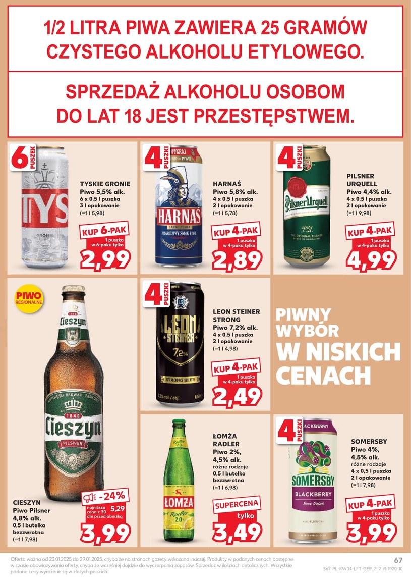 Gazetka: Zimowe oszczędności na start - Kaufland - strona 67