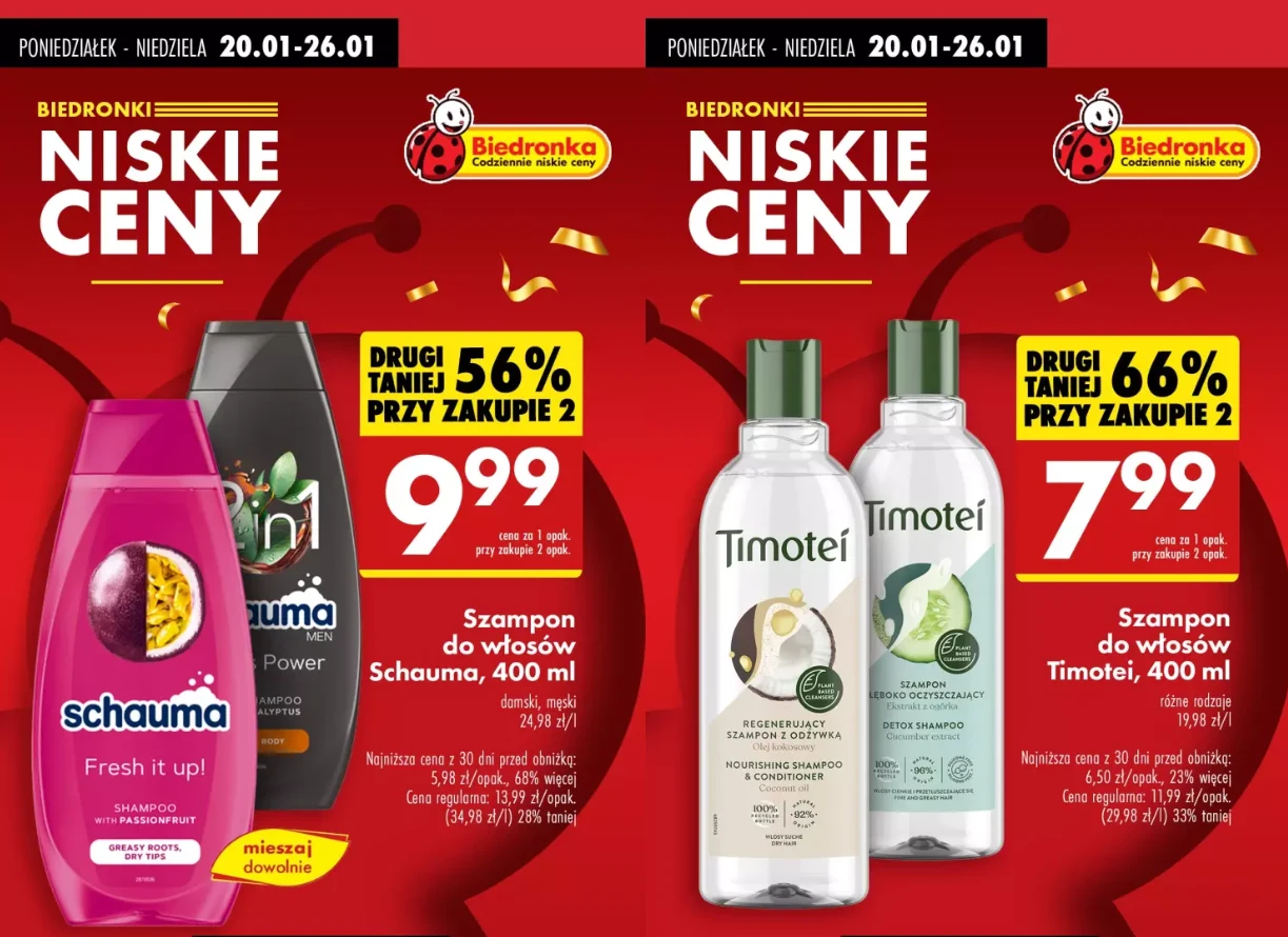 Obniżki do 66%! Żele i szampony w Biedronce teraz w wyjątkowych cenach! Obniżki do 66%! Żele i szampony w Biedronce teraz w wyjątkowych cenach!