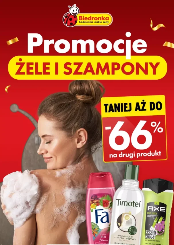 Obniżki do 66%! Żele i szampony w Biedronce teraz w wyjątkowych cenach! Obniżki do 66%! Żele i szampony w Biedronce teraz w wyjątkowych cenach!