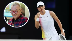 Na zdjęciu Jerzy Owsiak - założyciel WOŚP - oraz polska tenisistka Iga Świątek