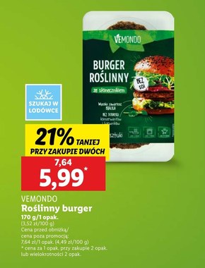 Burger roślinny Vemondo niska cena