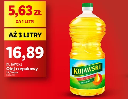 Kujawski Olej rzepakowy z pierwszego tłoczenia 3 l