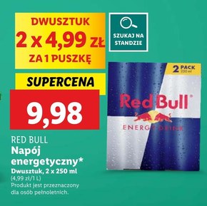 Red Bull Napój energetyczny 2 x 250 ml niska cena